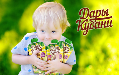 Новинка бренда Дары Кубани – детские фруктовые пюре!
