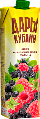 Яблоко, черноплодная рябина, малина
